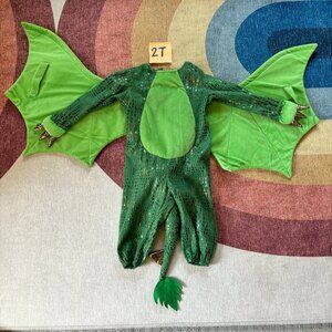 Pottery Barn 2T Green Dragon Toddler Costume